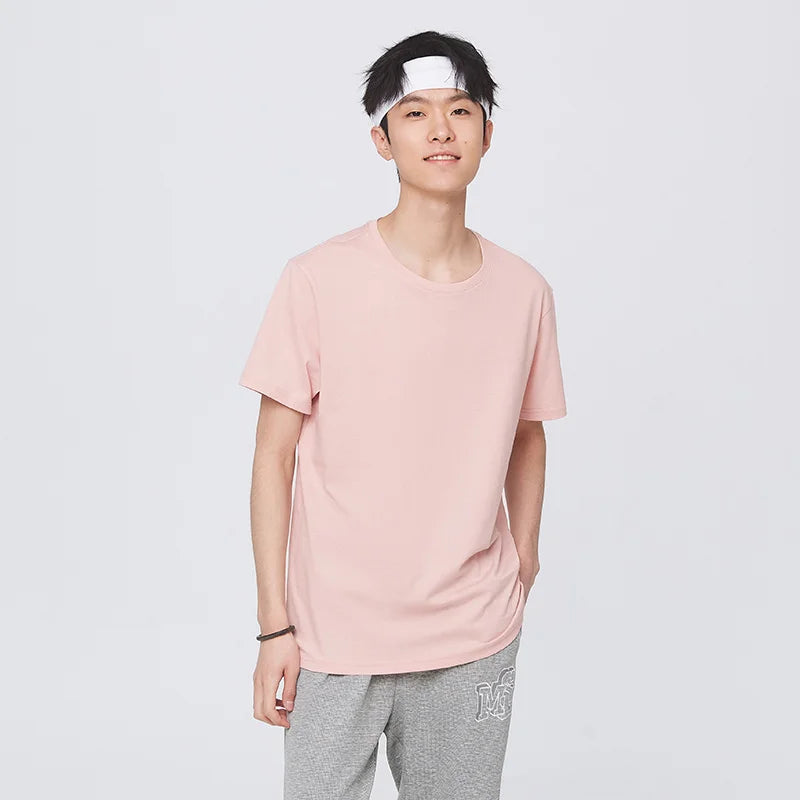 Semir Short Sleeve Men T-Shirt Cotton 2025 Summer New Man Clothing Thin And Versatile T Shirt Couples Solid Color Tops - Maliame Store