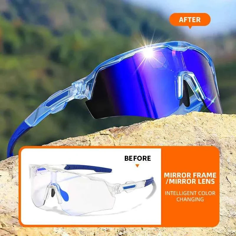 2026 New style Color Changing Photochromic Glasses for Men & Women - Oversized PC Lens, Composite Frame, UV400 Protection - Maliame Store
