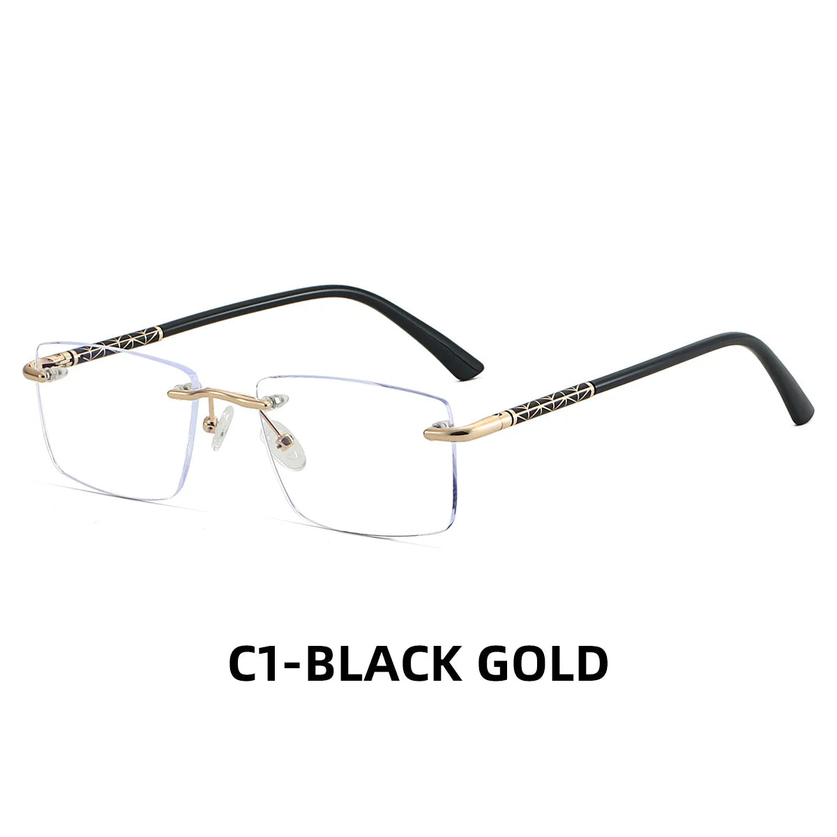 JMISUS Progressive Eyeglasses for Men Women Rimless Rectangle Optical Glasses Multifocal Lenses for Reading and Computer Use - Maliame Store