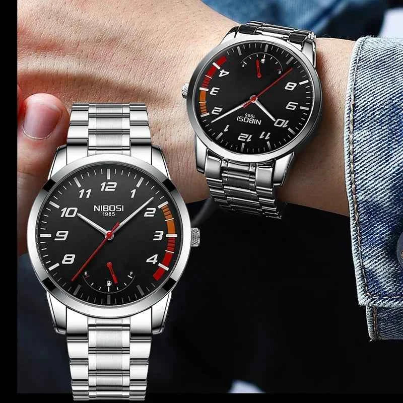NIBOSI Car Wheel Watch for Men  Luminous Military Waterproof Clock Luxury Brand Male Quartz Business Watches Relogio Masculino