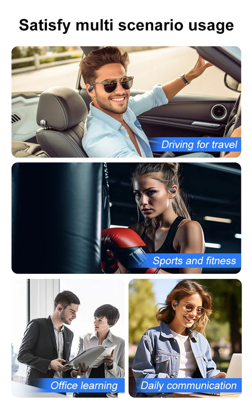 for shokz openfit air bass bone conduction headphones Open Ear OWS bluetooth Earphones HiFi Headset sport Control TWS Earbuds - Maliame Store