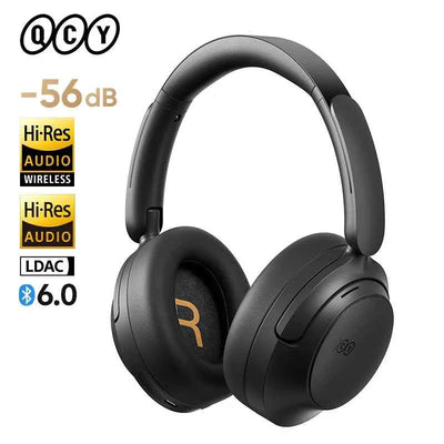 Auriculares Bluetooth QCY H3S ANC: auriculares inalámbricos supraaurales con ANC adaptativo de 56 dB, sonido espacial LDAC de alta resolución y 102 horas de duración de batería.