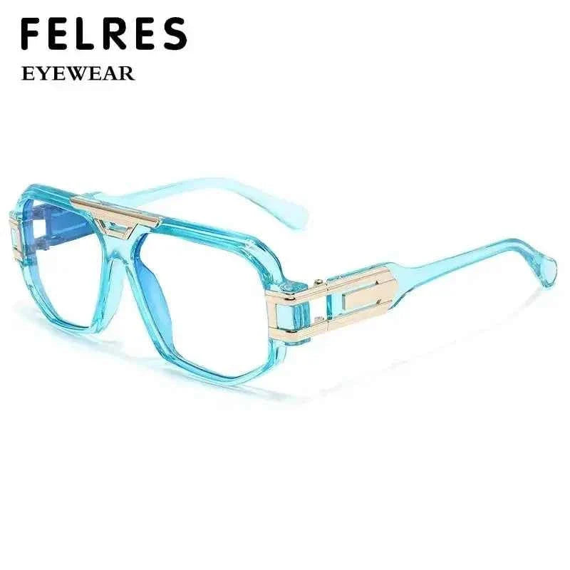 Trend Large Frame Pilot Anti Blue Light Reading Glasses Men Women Double Bridge Prescription Glasses Computer Glasses New - Maliame Store