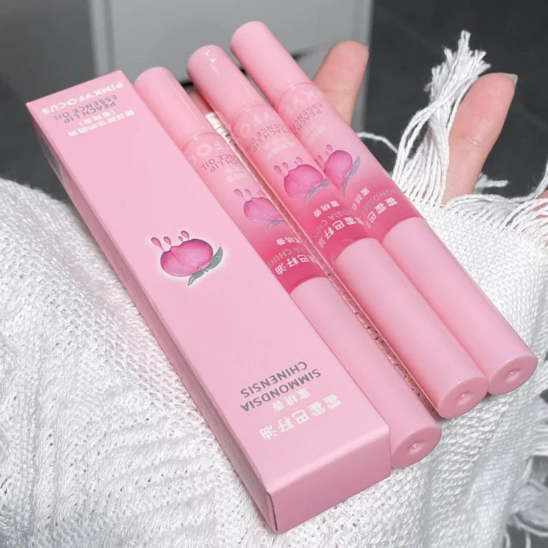 Peach Lip Oil Moisturizing Glass Lip Gloss Fragrance Non-sticky Lip Tint Lips Plumper Autumn and Winter Lips Care Serum Primer - Maliame Store