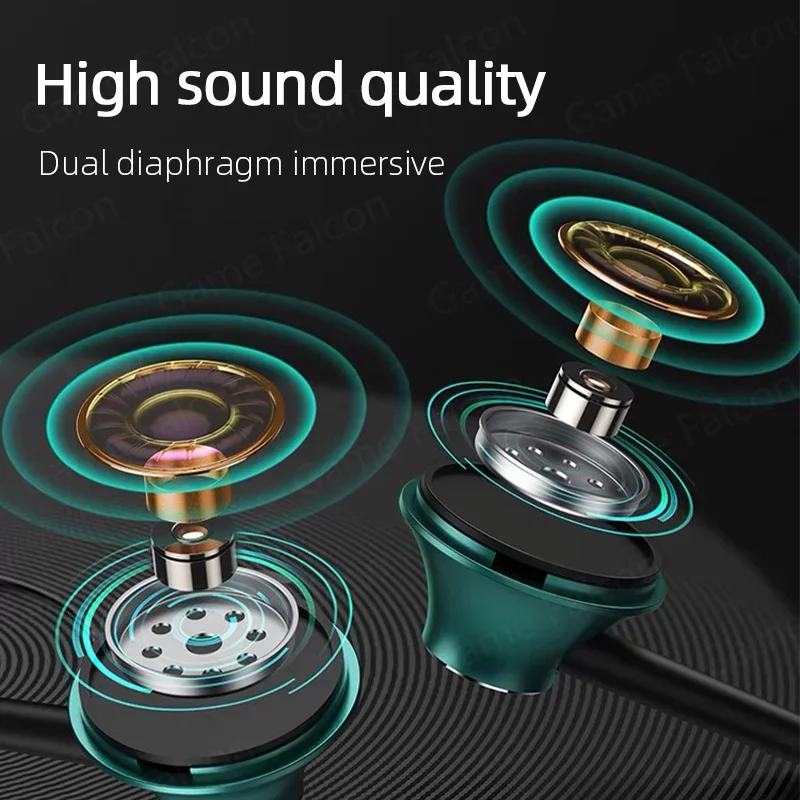 USB Type C Headphone HiFi Bass Stereo Volume Control Mic 3.5mm Wired Earbuds For Galaxy S24 S23 S22 S21 Ultra iPhone 15 Pro Max - Maliame Store