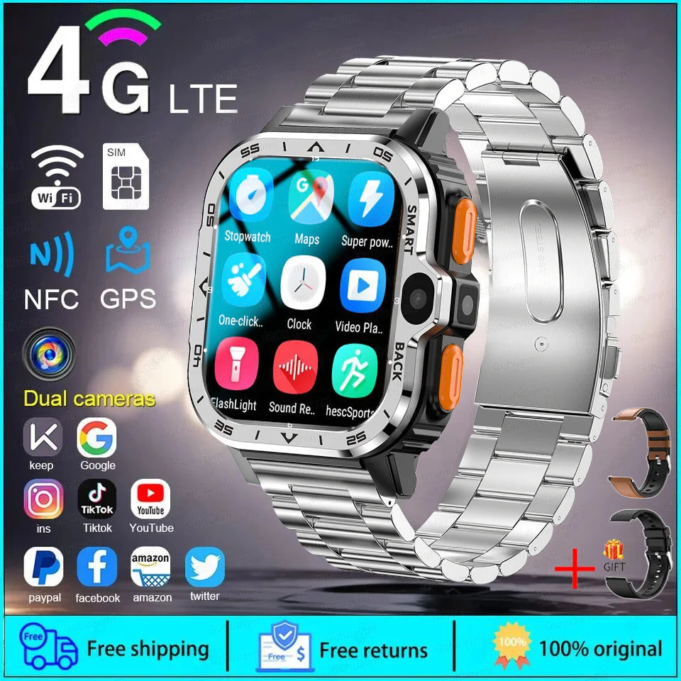 New For XIAOMI PGD Android Smart Watch Men GPS 16G/64G ROM Storage HD Dual Camera  2G 4G SIM WIFI Wireless Fast Internet Access - Maliame Store