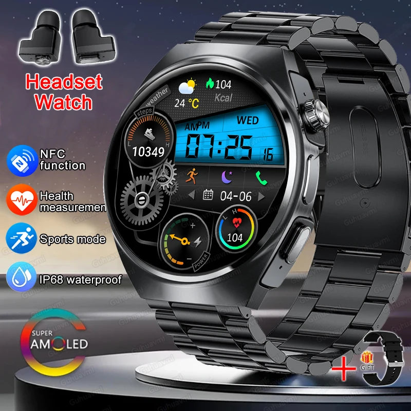 Montre connectée 2-en-1 avec écouteurs sans fil