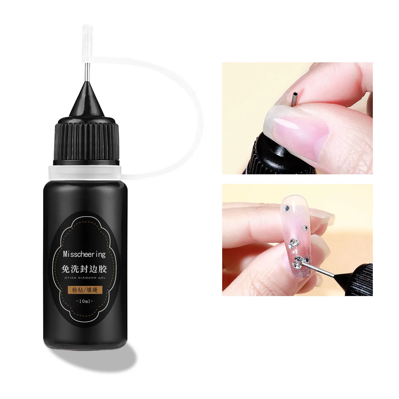 30g Nail Rhinestone Glue for Nails Super Strong Gel Nail Glue for Nail Charm 3D Nails Bling Gel Decoration Gem Nail Art Diamonds - Maliame Store