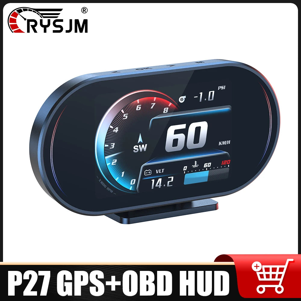 P27 Écran tête haute OBD2 & GPS