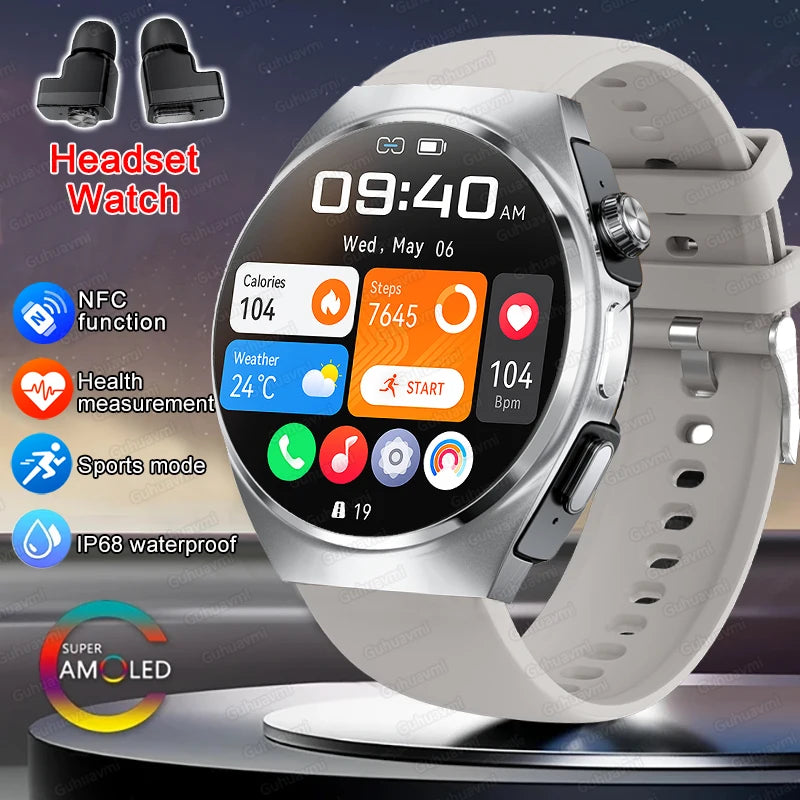 Montre connectée 2-en-1 avec écouteurs sans fil