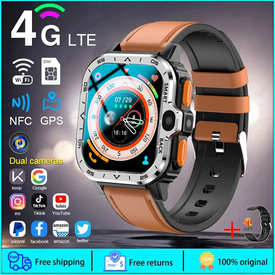 New For XIAOMI PGD Android Smart Watch Men GPS 16G/64G ROM Storage HD Dual Camera  2G 4G SIM WIFI Wireless Fast Internet Access - Maliame Store