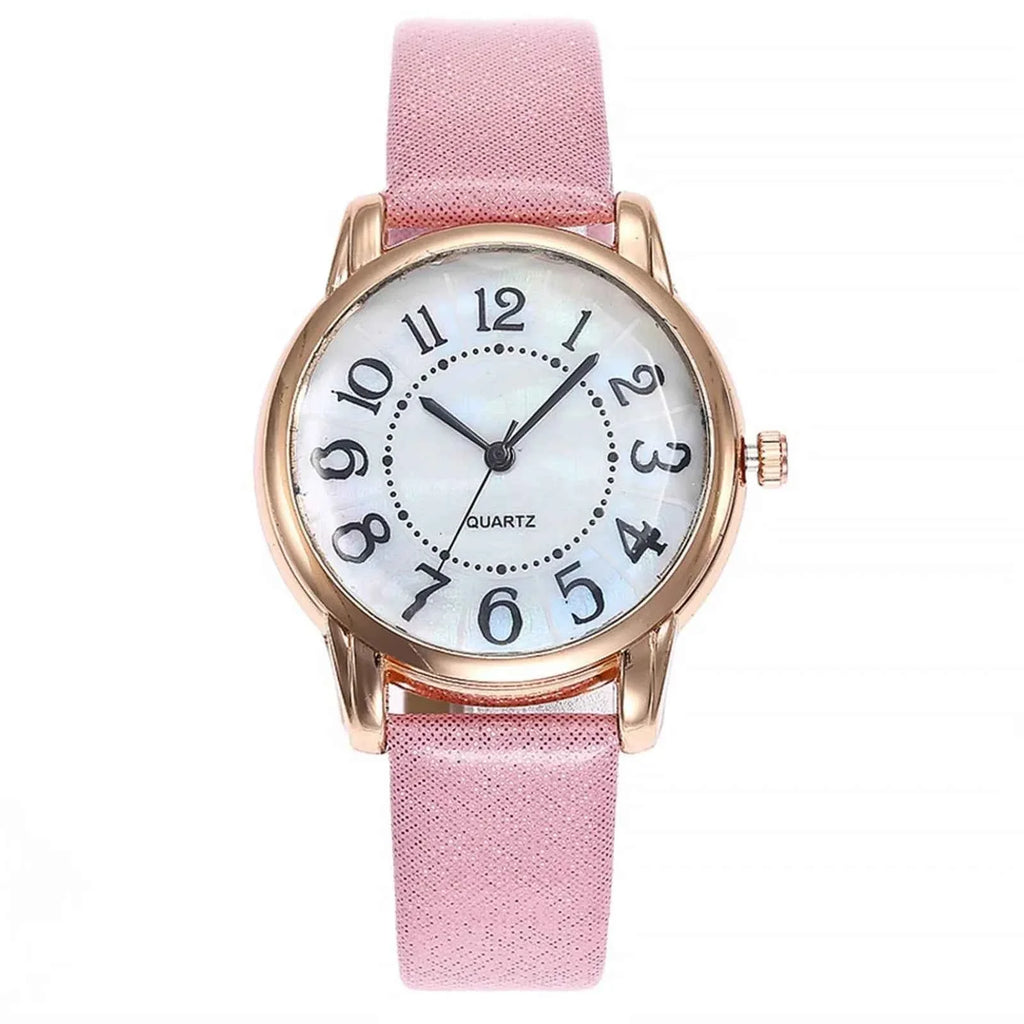 Women's Watch Quartz Dial Digital Watch Frosted Leather Strap Ladies And Girls' Watch Female Casual Ladies Watches женские часы - Maliame Store