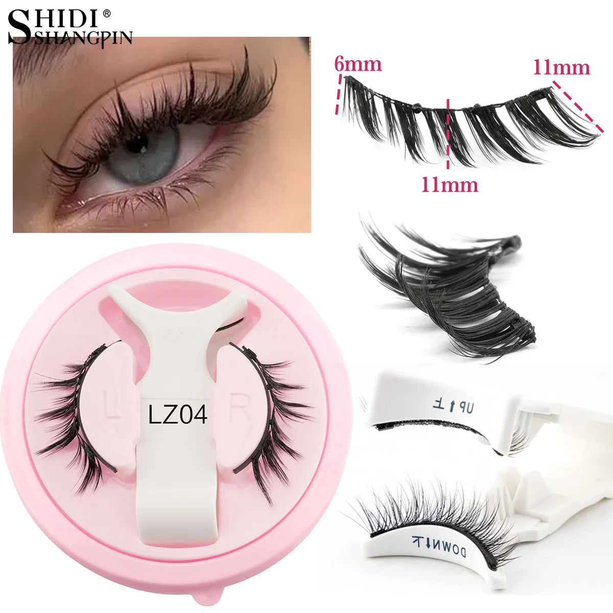 Hot 1 Pair Magnetic Eyelashes Handmade Fluffy Faux Mink Lashes Reusable Natural False Eyelashes and Magnetic Tweezers Set Makeup - Maliame Store