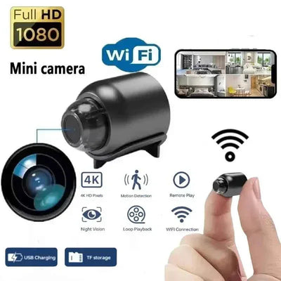 Minicámara de seguridad inalámbrica X5 1080P con visión nocturna y detección de movimiento para hogares inteligentes (2026)