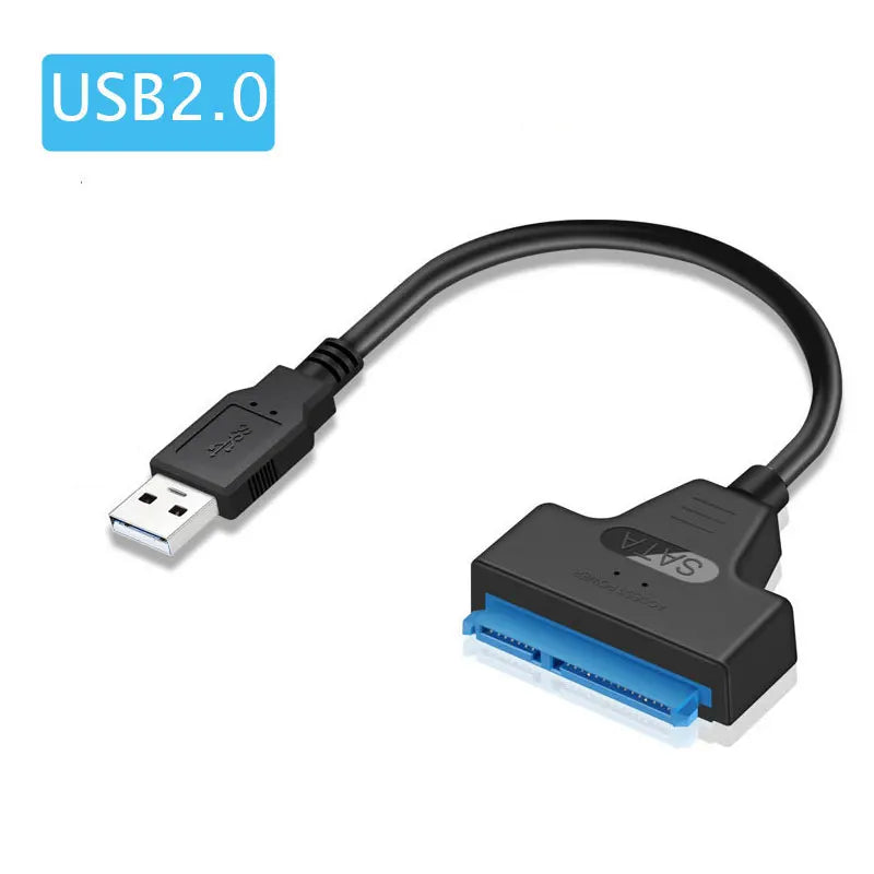 SATA to USB 3.0 / 2.0 Cable Up to 6 Gbps for 2.5 Inch External HDD SSD Hard Drive SATA 3 22 Pin Adapter USB 3.0 to Sata III Cord - Maliame Store