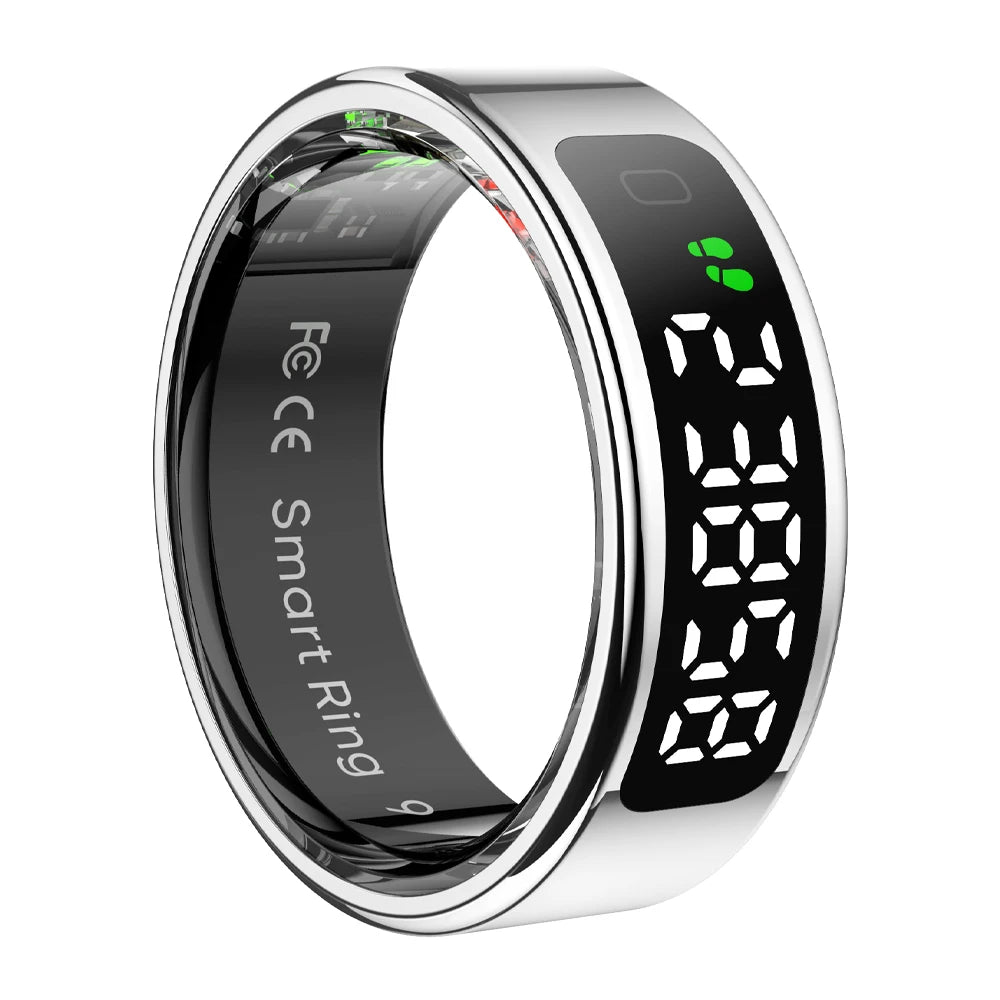 COLMI R12 Smart Ring with Display Screen and Touch, Health Manager, Wireless Charging, 5 ATM Waterproof For Men Women - Maliame Store