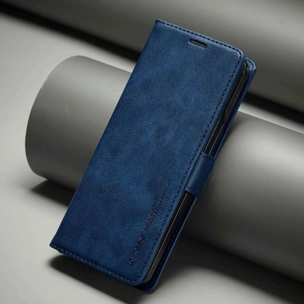 Leather Case for Galaxy Z Fold 7 6 5 4 3 5G - Magnetic Flip Wallet Cover with Card Slot - Maliame Store