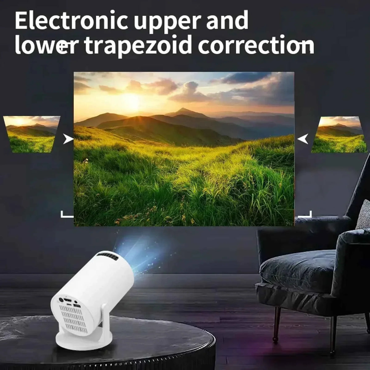 Projector HY300 4K Android 11 Dual Wifi6 260ANSI Allwinner H713 BT5.0 1080P 1280*720P Home Cinema Outdoor Projetor - Maliame Store