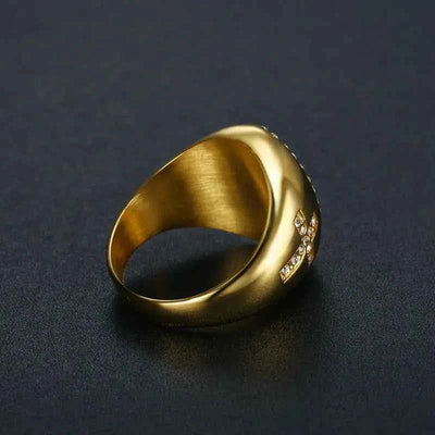 Bague pour homme Vierge Marie en or