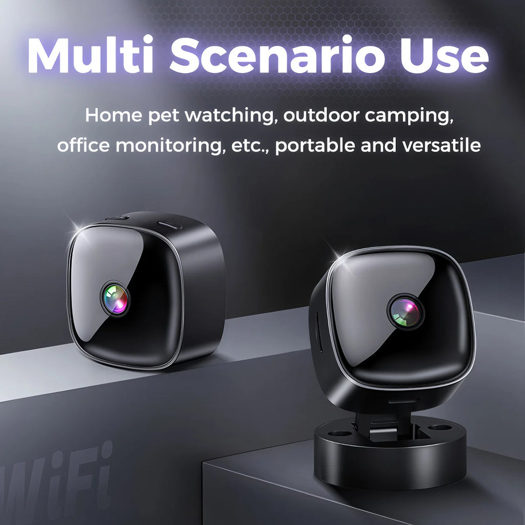 Mini caméra IP Wifi 2,4G 1080 HD Micro caméscope Rotatif 355° Caméra de surveillance vidéo de sécurité Maison Intelligente