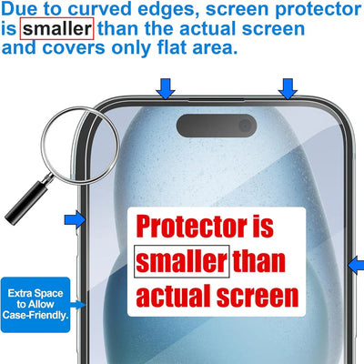 Film de protection d'écran pour iPhone 11 à 17 Pro Max - Protection d'écran iPhone en verre trempé premium