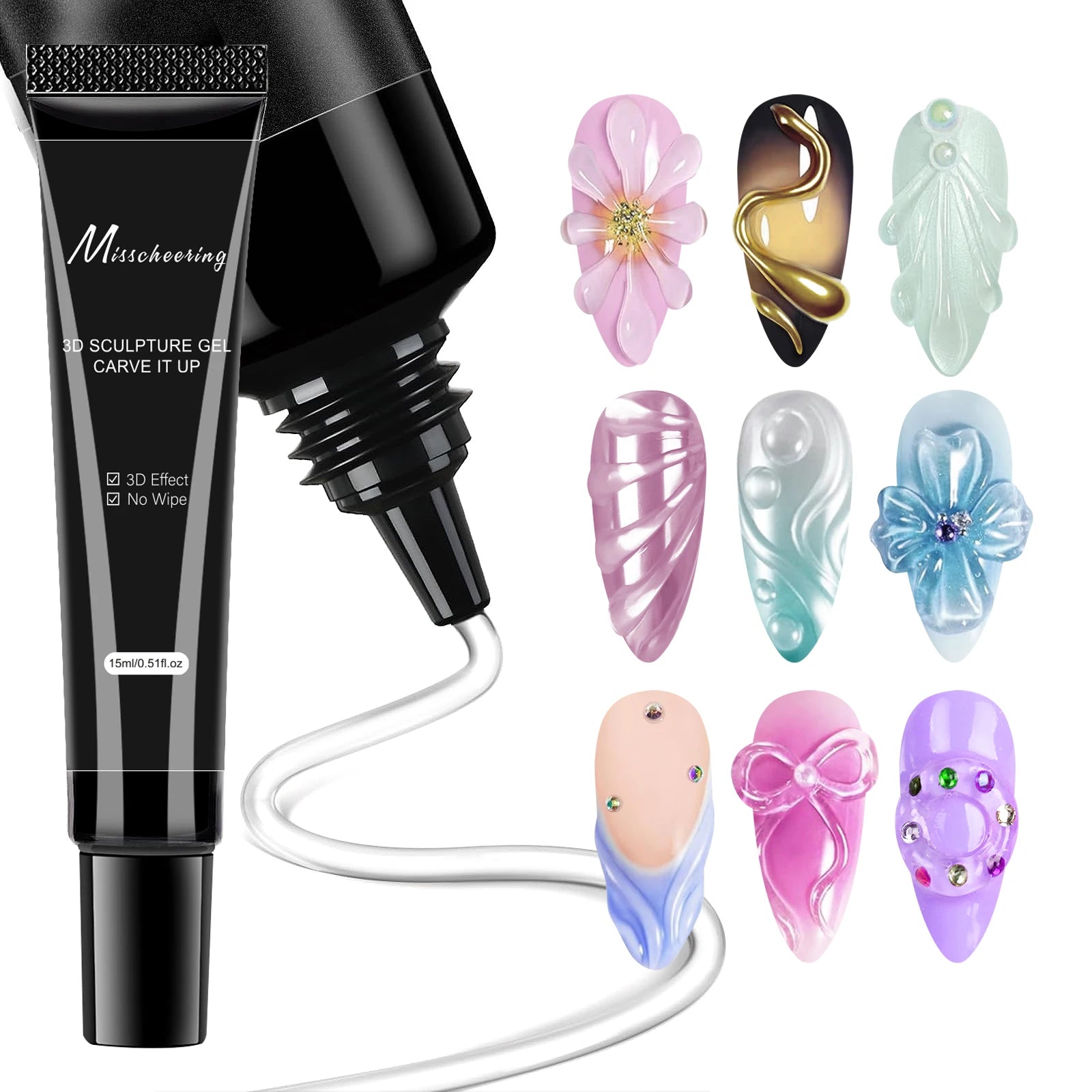 30g Nail Rhinestone Glue for Nails Super Strong Gel Nail Glue for Nail Charm 3D Nails Bling Gel Decoration Gem Nail Art Diamonds - Maliame Store