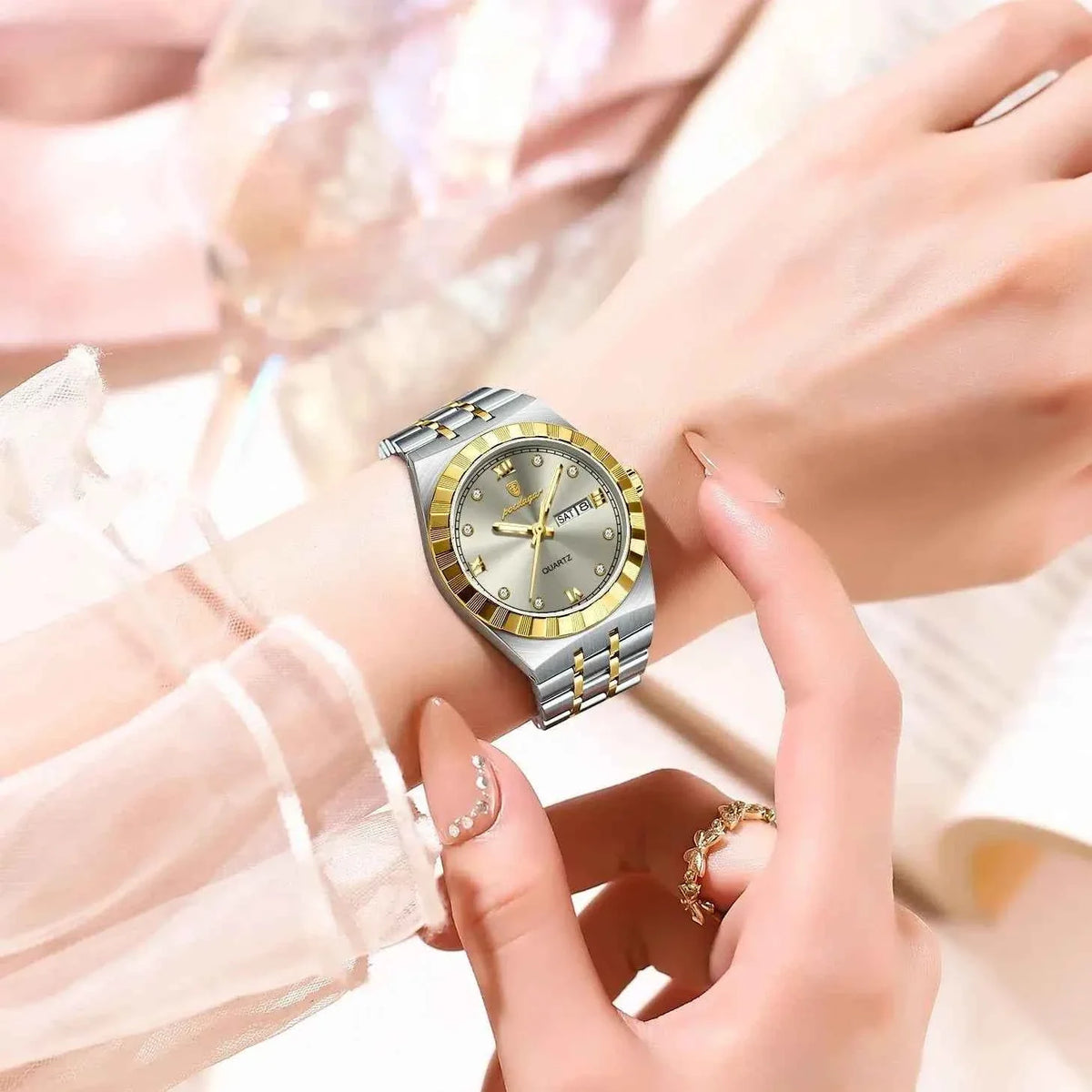 POEDAGAR Luxury Original Ladies Watch Luminous Waterproof Week Date Woman Wristwatch Stainless Steel Women Quartz Watches Female - Maliame Store
