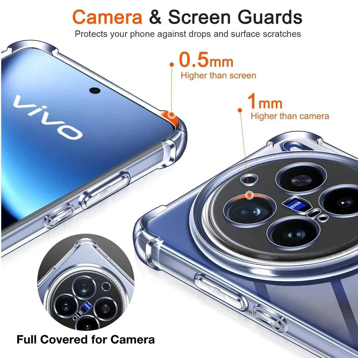 TPU Transparent Case Vivo X200 Pro 5G - Shockproof Bumper - Maliame Store