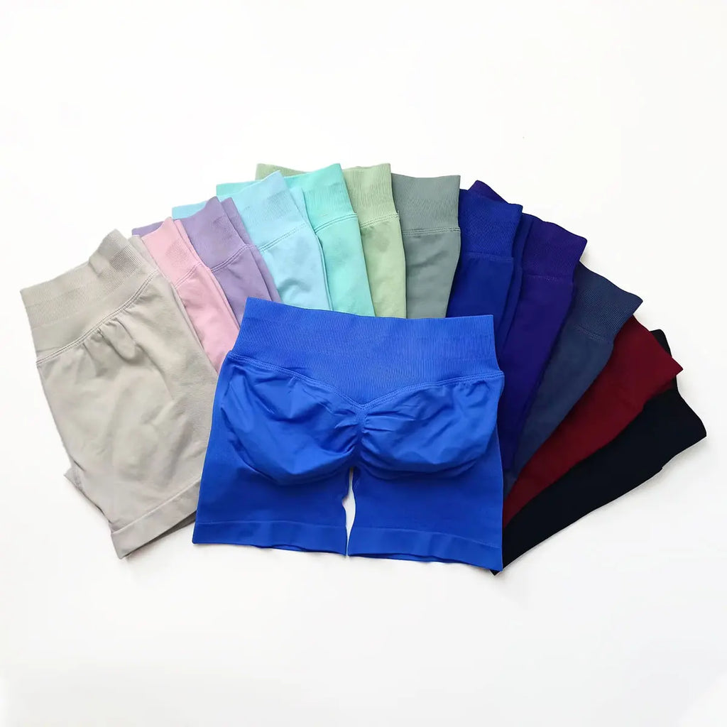 NCLAGEN Seamless Shorts 4.5" Gym Shorts Woman Scrunch Butt Fitness Sports Short Workout Seamless Leggings Running Yoga bottoms - Maliame Store