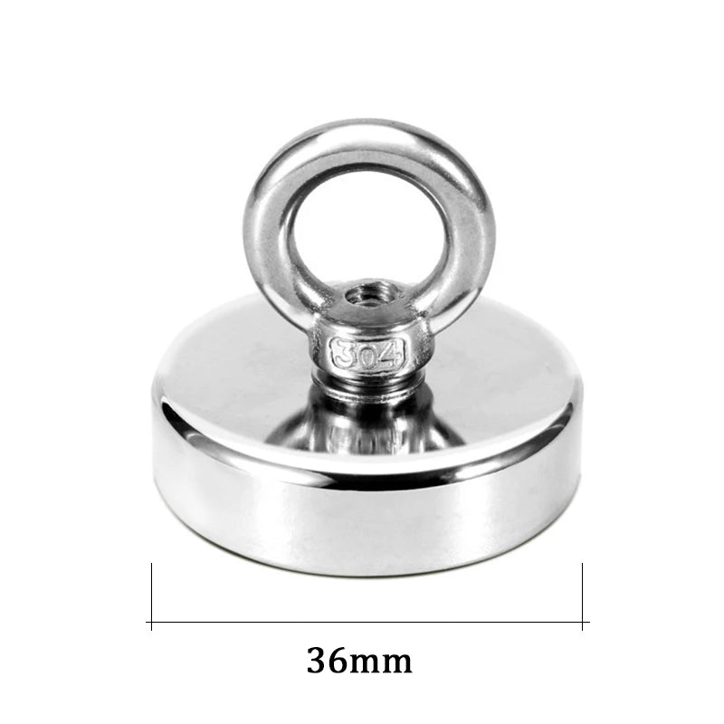 Super Strong Neodymium Fishing Magnets Heavy Duty imanes Magnet with Countersunk Hole Eyebolt for Salvage Magnetic Fishing - Maliame Store