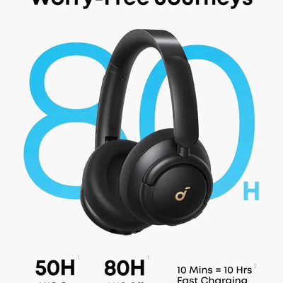 Auriculares Soundcore Life Q30: auriculares híbridos inalámbricos Bluetooth con cancelación activa de ruido y diadema.