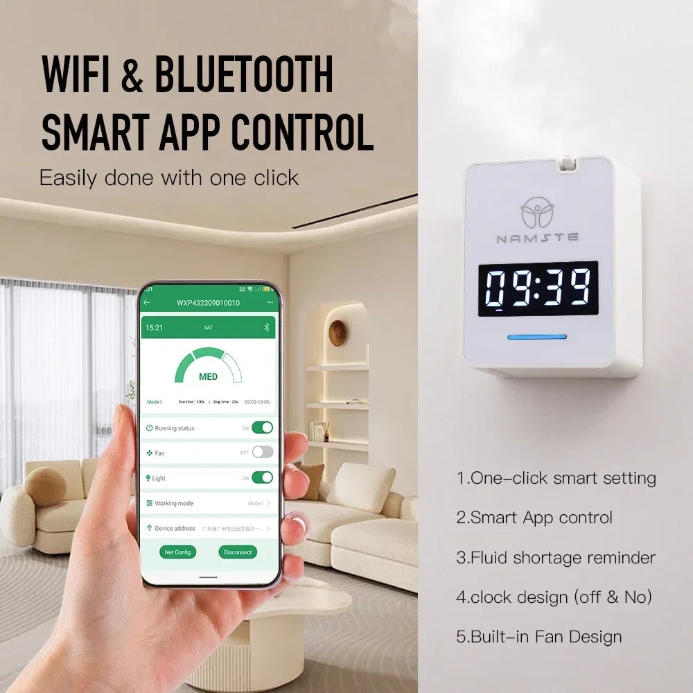 Namste Hotel Aroma Diffuser Aroma Machine 1000m³ Large Room Home Air Fresheners Smart Electric Aromatic Oasis Fragrance Diffuser - Maliame Store