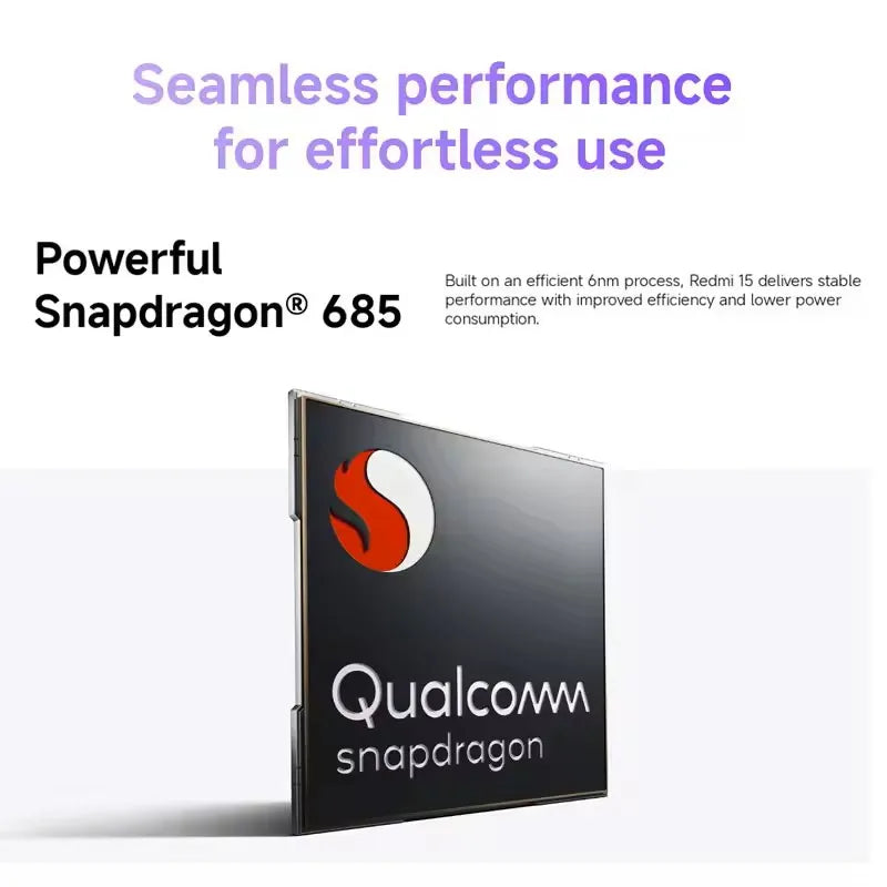 Xiaomi Redmi 15 Global Version Smartphone Snapdragon® 685 6.9" FHD+ DotDisplay 50MP Camera 144Hz 7000mAh 33W IP64 - Maliame Store