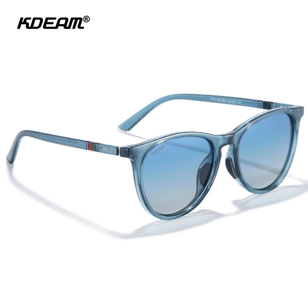 KDEAM Vintage Women's Sunglasses Polarized Lens Metal Hinge Oval Shaped Female Sun Glasses - Maliame Store