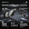 Lunettes intelligentes 4K 8MP Homme avec caméra HD 2026, traduction plus de 150 langues, ChatGPT, enregistrement vidéo WIFI, appel Bluetooth, lunettes audio Femme