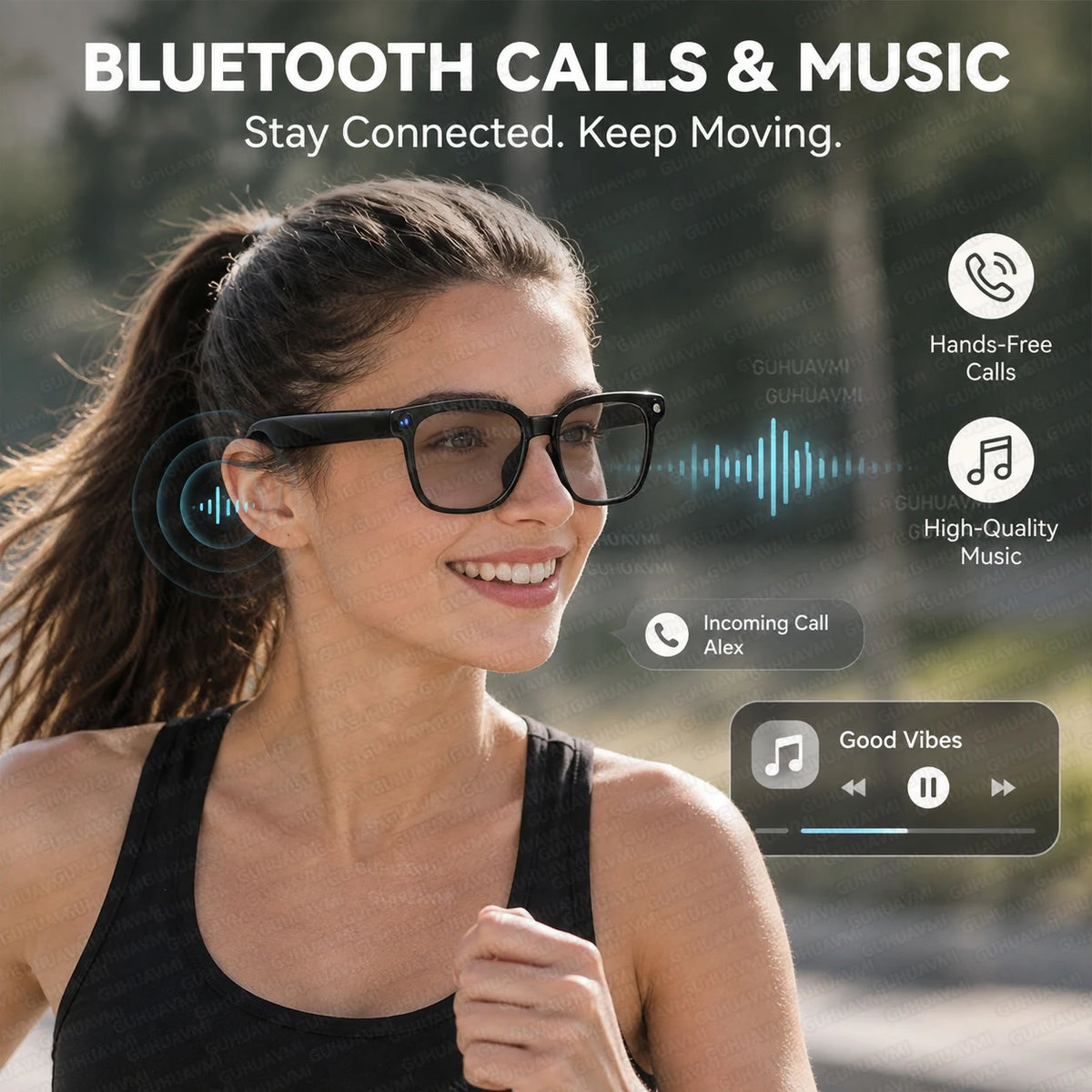 Lunettes intelligentes avec IA et caméra 13 Mpx