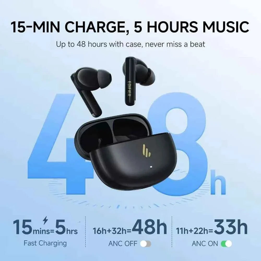 Edifier X5 Pro Active Noise Cancelling TWS Bluetooth Earphones Wireless Earbuds IP55 Waterproof Gaming Mode Fast Charging - Maliame Store