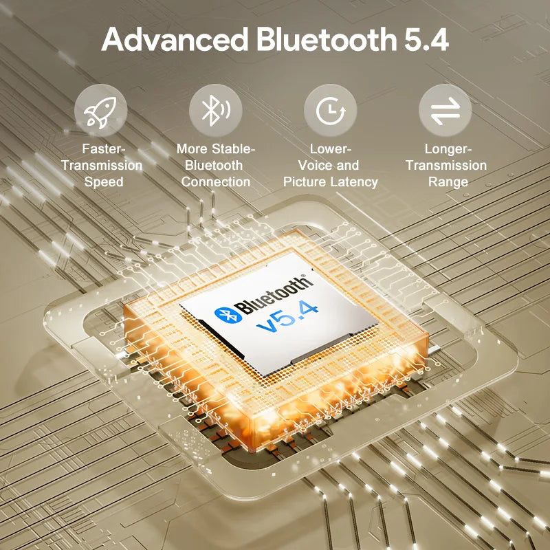 QCY H3 ANC Wireless Headphones Bluetooth 5.4 Hi-Res Audio Over Ear Headset 43dB Hybrid Active Noise Cancellation Earphones 60H - Maliame Store