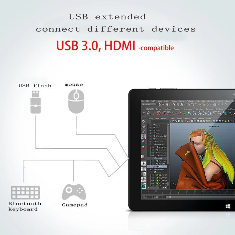 Portátil/tableta 2 en 1 de 10 pulgadas, pantalla táctil IPS, 2 GB, 32 GB/64 GB, WiFi, cámaras duales, Windows 10, 2022