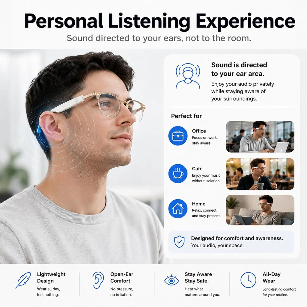 Bluetooth Smart Glasses with Photochromic Lenses