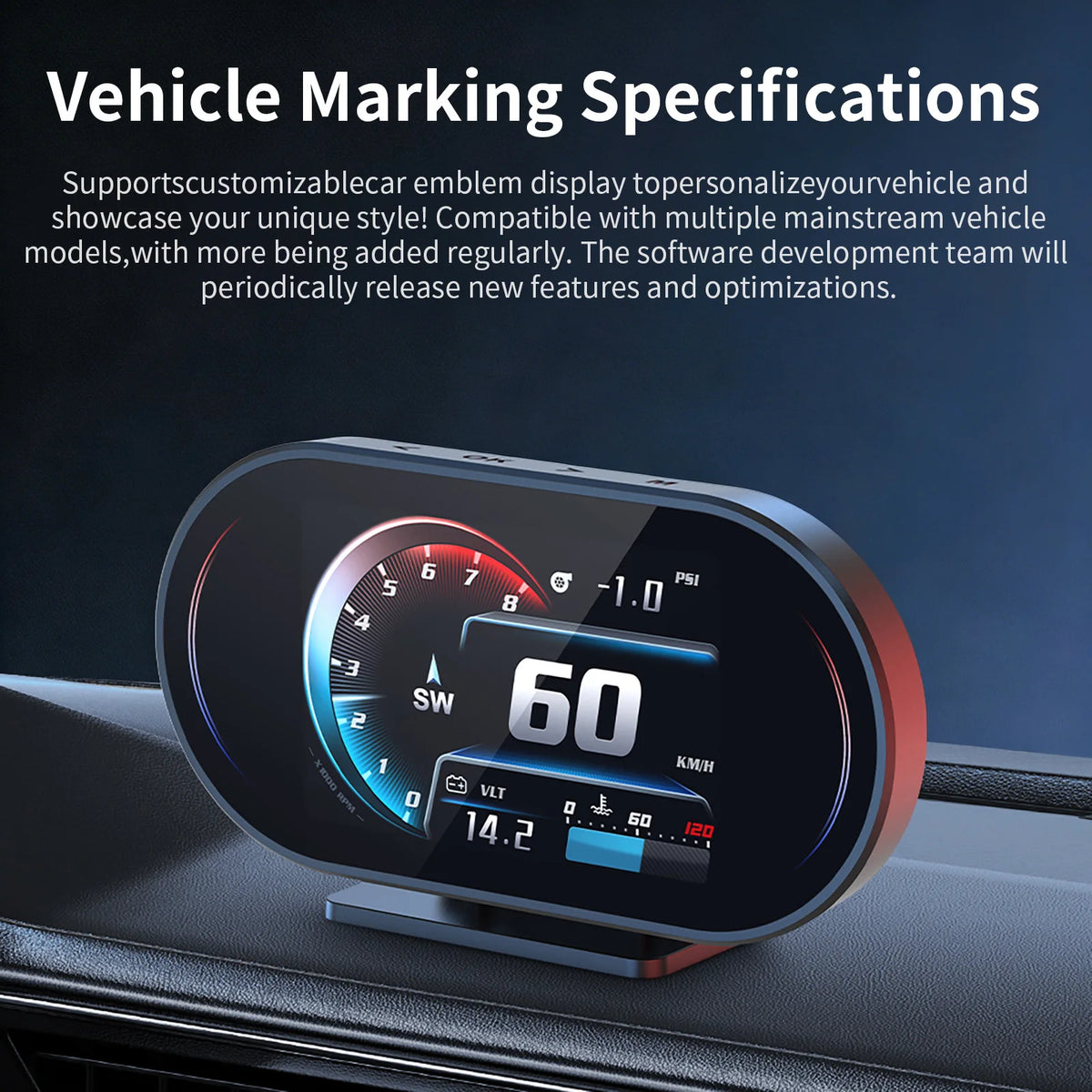 P27 Écran tête haute OBD2 & GPS