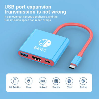 Estación de acoplamiento USB 3.0 de carga rápida PD de 100 W con conector tipo C a HDMI 4K 
