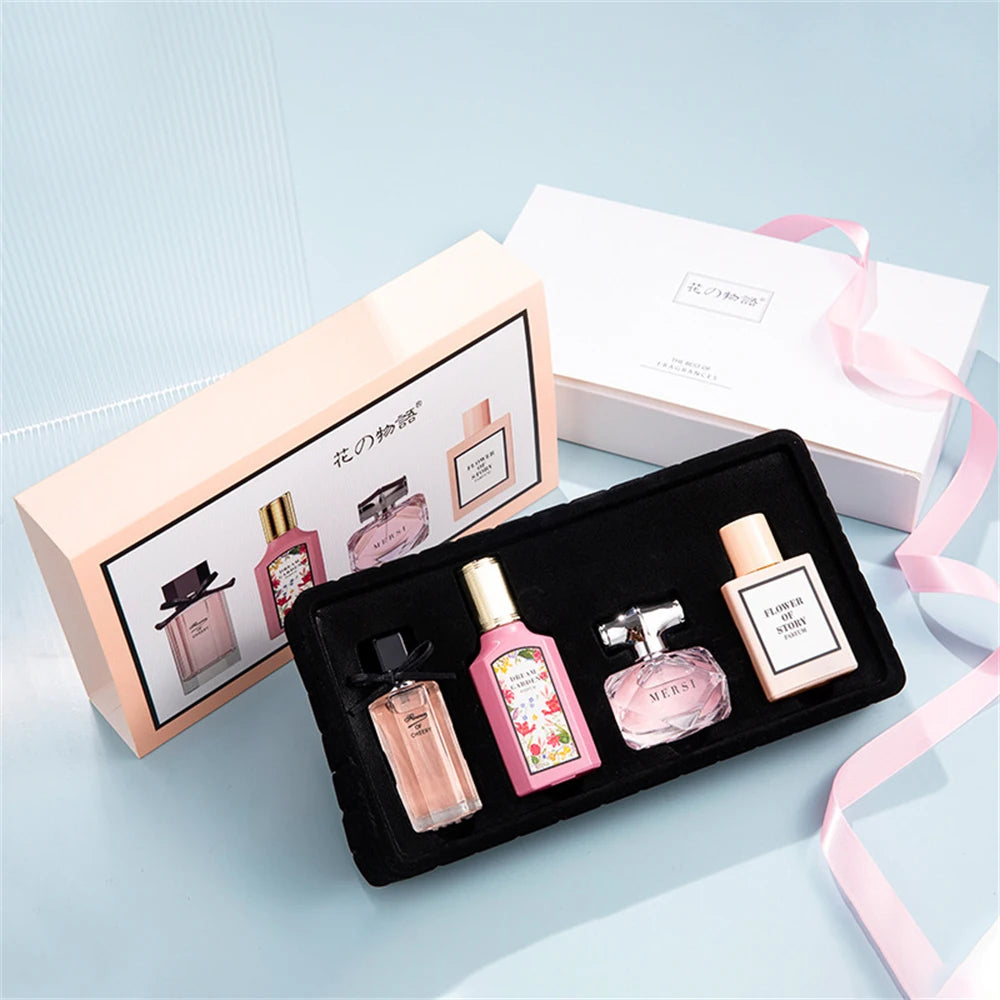 Brand Perfume Women Gift Box Four Piece Set Plant Floral Scent Pheromone Lasting Fragrance Exudes Feminine Charm духи женские - Maliame Store