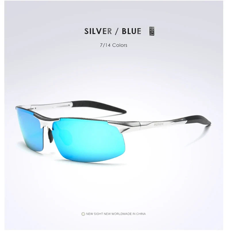 VCKA Men Alloy Half Frame Myopia Sunglasses Women Sports Drive Polarized Custom Prescription Goggles -0.5 to -6.0 - Maliame Store
