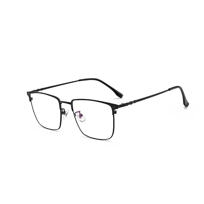 Progressive Multifocal Reading Glasses Blue Light Blocking Men,Large Oversized Metal Frame, Computer Readers Anti UV/Eyestrain - Maliame Store