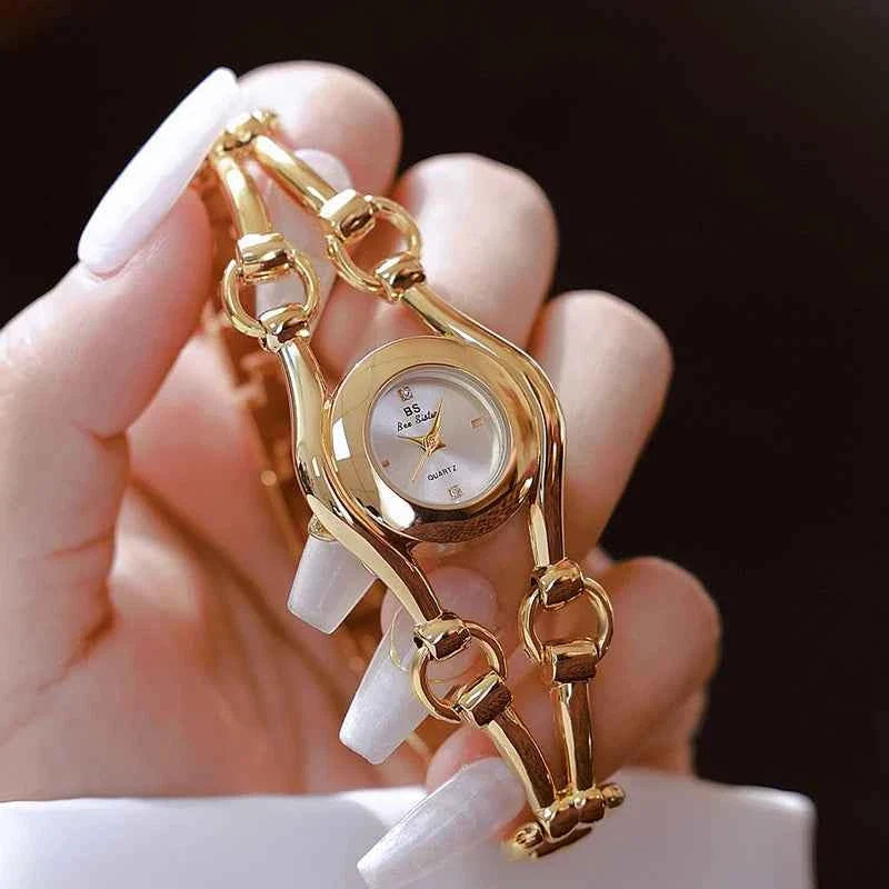 Luxury Women Bracelet Watch - Elegant Fashion Steel Quartz Wrist Watches for Ladies, High Quality Gold Timepieces - Maliame Store