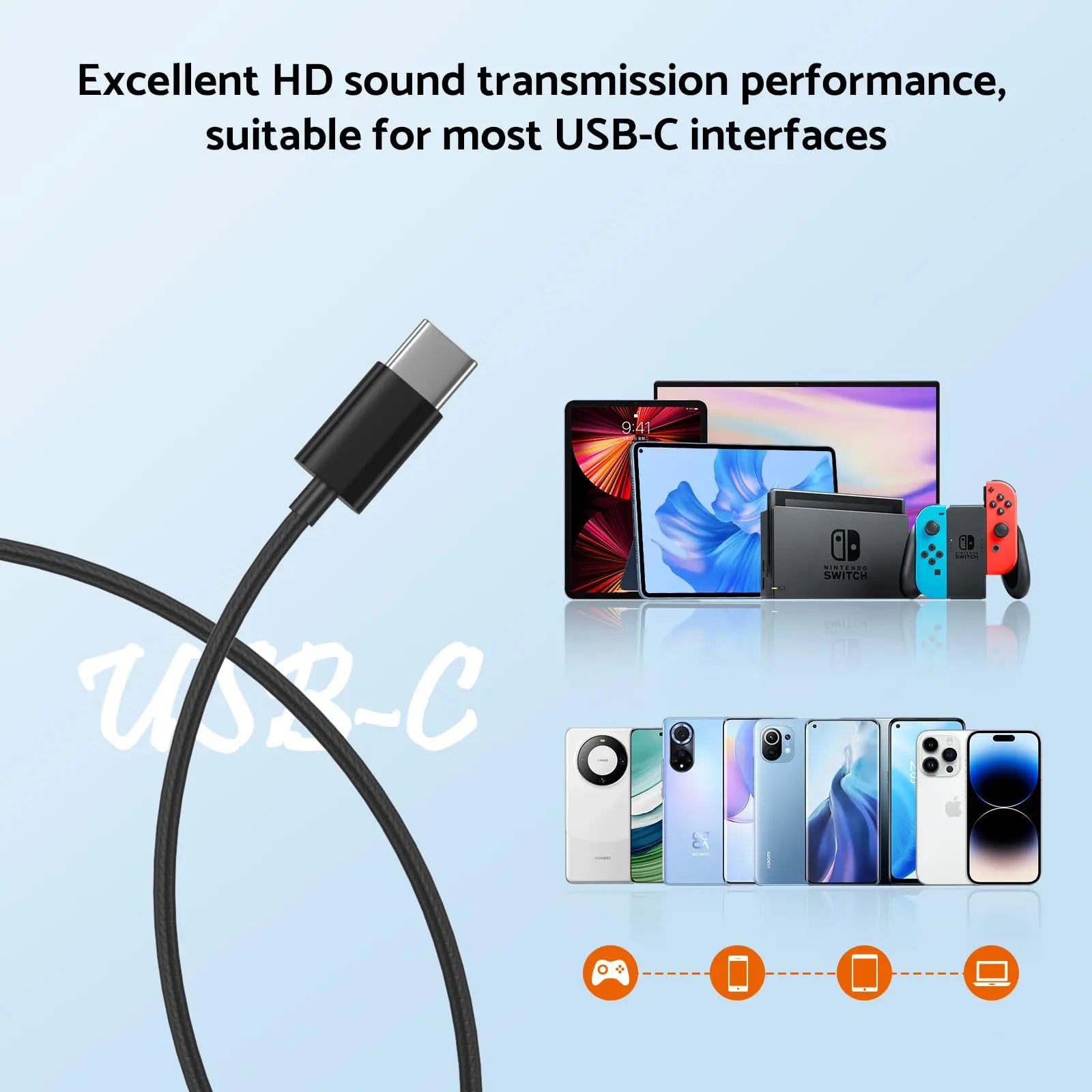 For Samsung Headphones HiFi Surround Sound In-ear USB Type C 3.5mm With wire control Wired Earplugs For Galaxy S24 S23 S22 Ultra - Maliame Store