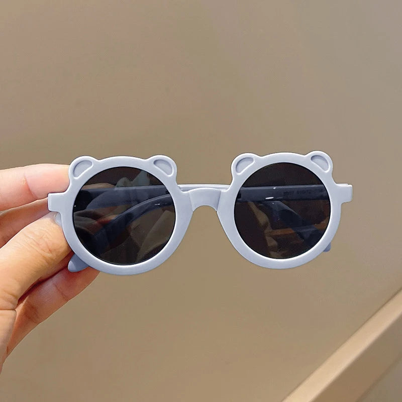 Cute Bear Ear Kids Sunglasses Fashion Foldable Outdoor Boy Girl Anti-UV Eyeglasses Cartoon Funny Glasses Kids Photography Props - Maliame Store