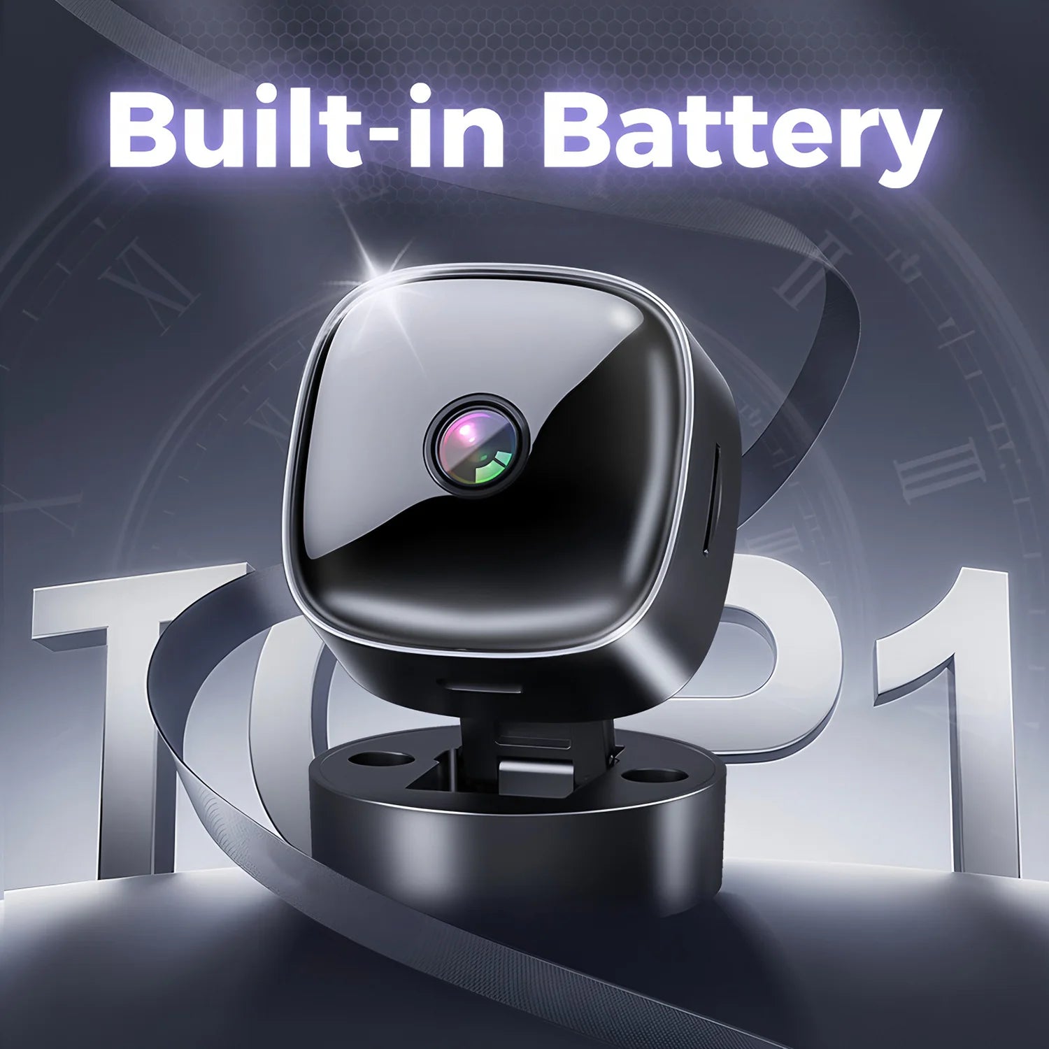 Mini caméra IP Wifi 2,4G 1080 HD Micro caméscope Rotatif 355° Caméra de surveillance vidéo de sécurité Maison Intelligente