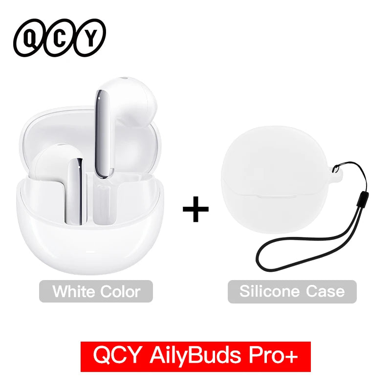 QCY HT10 AilyBuds Pro+ ANC Wireless Earphone Hi-Res Audio with LDAC Bluetooth 5.3 Earbuds 6 Mic AI HD Call Multipoint Connection - Maliame Store